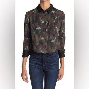 G-STAR RAW
Vodan Camp Cropped Shirt In Smoke Green/dk Green